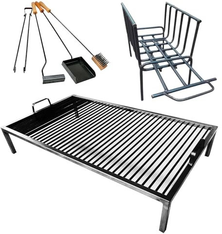 Sor pampa grill Luxury Argentine + Brazier - Iron Argentina - BBQ Parrilla Asado - (28 x 2 pulgadas)