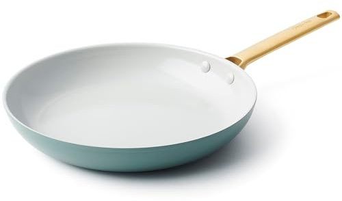 GreenPan Padova Reserve Harteloxierte Gesunde Keramische Antihaft Bratpfanne 28 cm, PFAS-frei, Induktion, Goldgriff, Spülmaschinenfest, Backofenfest, Rauchblau