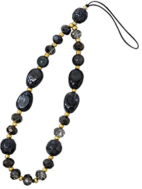 URFEDA Chaîne de Téléphone Portable en Perles DIY, Cordon de Téléphone Portable en Pierres Naturelles, Bracelets de Bijoux, Dragonne de Téléphone Portable Perles pour Femmes Filles (Rouge)
