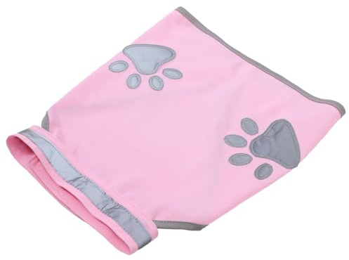 BESPORTBLE Reflective Dog Vest for Safety Fluorescent Pink Dog T-shirt Paw Print Breathable Outdoor Pet Apparel Size s