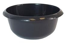 TRTO 1Pcs Graphite 8 Litres Plastic Large Round Bowl Washing Up Basin Sink Tidy Kitchen 8 Litres New Easy To Use and Cleans
