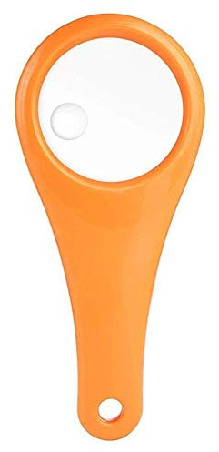 Lupen, kleine Lupe, tragbare Handlupe mit 5-facher 20-facher HD-Linse für ältere Kinder, Lesen von Zeitungen, Reisen im Freien, Kartenidentifikation, Münzen, Felsen, Orange Chaser of Light
