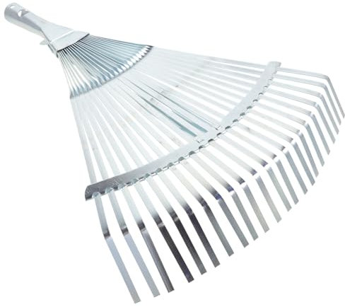 Yardenfun Erweiterbarer Gartenrechen Aus Metall Verstellbarer Laubrechen 22 Zähne Für Gartenarbeit Und Rasenpflege