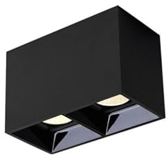 SKYGOO COB Surface-mounted Spotlight,Modern 12W Double-head Square Box Downlight,Household Anti-glare Bathroom Kitchen Island Background Wall Spotlight,Corridor Balcony Entrance Downlight