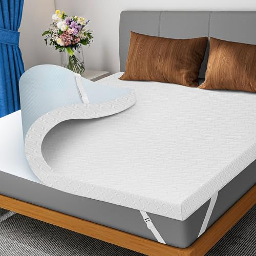 DOPEDIO 7,5cm Gel Memory Foam Matratzen Topper Weiche Matratzenauflage mit Öko-TEX® 100 Zertifizierung, Waschbarer Bezug für Boxspringbett und Schlafsofa (180x200cm, Weiß)