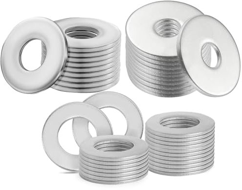 FLEXNOVA 50 Stück Unterlegscheiben M8 Edelstahl, 16mm 20mm 24mm Unterlegscheiben aus Rostfreiem Stahl Karosseriescheiben Unterlegscheiben Flache Sicherungsscheiben