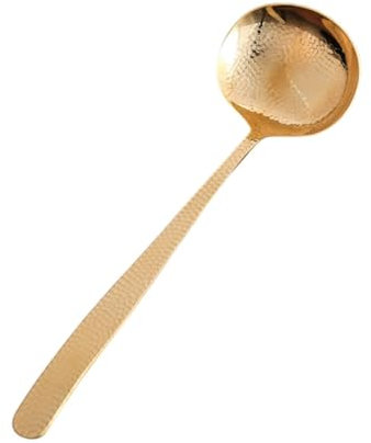 Baoblaze Cucchiaio di Rame Gadget da Cucina Facili da Pulire Utensili da Cucina, Cucchiaio da Portata Comodo e Multifunzionale per Cucinare in Cucina, Mestolo