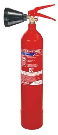 Estintore a CO2 da 2 KG. a Biossido Di Carbonio Compreso di Staffa