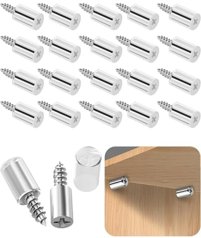 TPZORJX 20Pcs Selbstschneidende Schraube Regalbodenträger, Bodenträger, Regalbodenhalter Regalstifte Mit Gummischutz Einlegeboden für Möbel Schränke Kleiderschränke Bücherregale