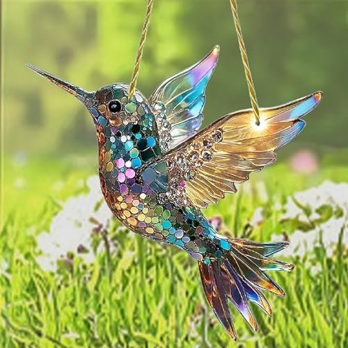 Sonnenfänger Kolibri,Sonnenfänger Prisma Kolibri,Gebeizter Vogel-Sonnenfänger,Sonnenfänger Fenster,Sonnenfänger für Fenster, Terrassen,Wohnzimmer,Gartendekoration, Büros
