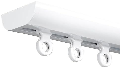 Riel De Cortina Resistente De 1 A 6 M, Riel para Cortina De Techo De Aluminio para Sala De Estar, Baño, Dormitorio, Partición(200cm)