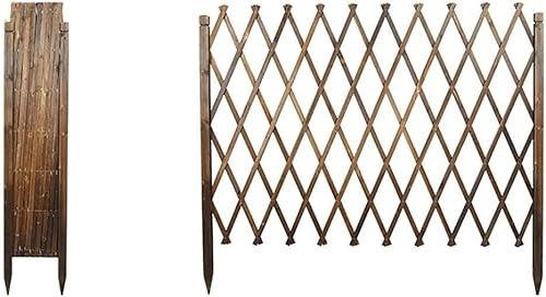 Recinzione Decorativa da Giardino, Recinzione in Legno/Ringhiera Telescopica/Recinzione da Giardino Esterna/Recinzione per Animali Domestici/Installazione Gratuita (Dimensioni: 180 Cm X 90 Cm)
