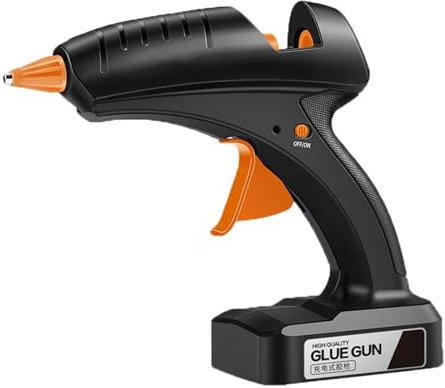 Pistola for colla a caldo senza fili, batteria al litio ricaricabile da 80 W 12 V Strumento di riparazione professionale senza fili Pistola for colla for stick di colla da 11 mm Creazione senza sforzo