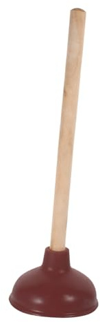 LIFKOME Leistungsstarker Pömpel für Toilette mit Gummisaugglocke und 35cm Holzgriff Tragbarer Hochleistungs Toilettenpömpel für Bad und Haushalt