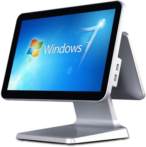 Registratore Cassa Negozio,Schermo Touch Pos e Display Cliente HD, 15,6 Pollici Registratore di Cassa per Minimarket,Centri Commerciali,Supermercati,Negozi Di Abbigliamento,Ristoranti,Caffè,White