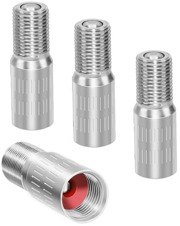 WenTigDY 4Pcs 1.1in/27mm Valve Stem Extension, Tire Valve Extension Valve Stem Extenders Tire Valve Extenders Brass Tire Stem Extension Wheel Tire Cap Extender Adapter for Car Motorcycle Truck