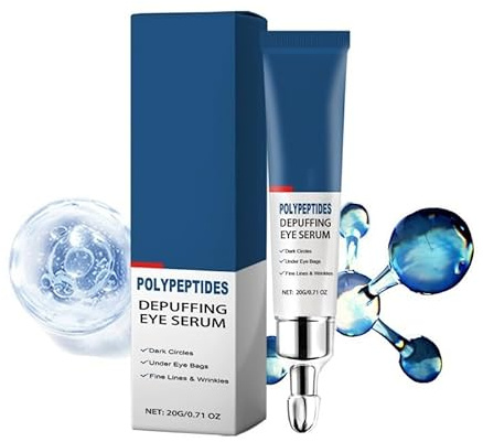Peptid-Augencreme gegen Schwellungen | Reduziert Augenringe, Schwellungen und feine Fältchen | 20 g Multi-Action-Peptid-Augencreme für Frauen