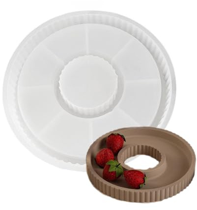 Moule en silicone pour porte-savon - Plateau rond creux parfait pour les cadeaux faits à la main et le style de la maison - Moules ronds en silicone pour assiettes