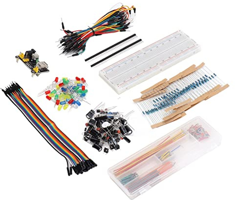 Generic Kit de Composants électroniques Assortiment Complet et Amusant avec Planche à Pain de 830 Points de Liaison pour R3, pour pour Expériences électriques ABS, PCB