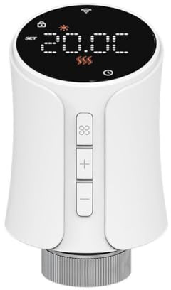 UTTASU Smart ZigBee Thermostatventil für Tuya, programmierbar mit 6 Zeitphasen, Fenster-offen-Erkennung, leiser Motor für Heizkörper im Schlafzimmer