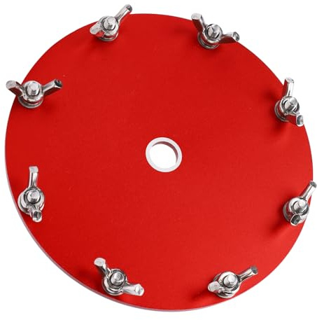 Cocoarm Disco de Red de Tierra de Antena de Onda Corta, Rejilla de Puesta a Tierra de Aleación de Aluminio, 10 Terminales para Usuarios de Antena de Onda Corta Portátil -12 JPC-12