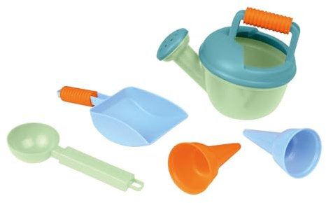 LENA Regadera con Accesorios 5 Piezas - Juguete con asa Antideslizante (0,5 l), Pala, Cuchara de Helado y 2 cucuruchos, TÜV, Juguete de Arena Desde 12 Meses