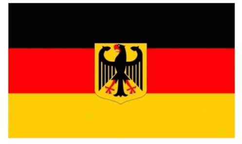 Fahne DEUTSCHLAND MIT ADLER, 90x150 cm, mit Ösen, 100% Polyester, **VERSAND GRATIS**