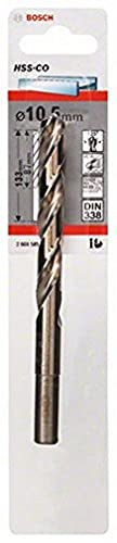 Bosch 2 608 585 866 - Brocas metálicas HSS-Co, DIN 338 (10,5 x 87 x 133 mm)