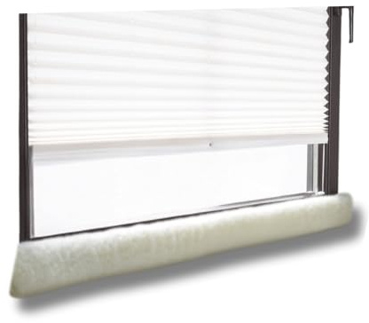 K. & N. Schurwolle 551 Schurwoll-Zugluftstopper für Fenster 120 cm, Natur