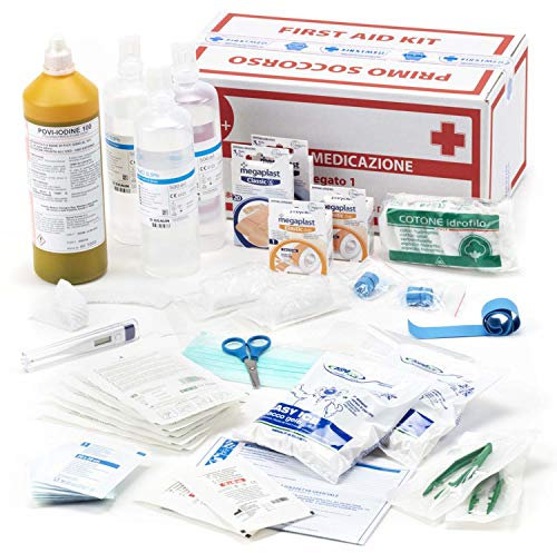 FIRSTMED - Kit di Reintegro Allegato 1 per Cassetta Pronto Soccorso senza Sfigmomanometro per Aziende con 3 o più lavoratori D.M. 388/2003 D.L n. 81/2008 - Made in Italy