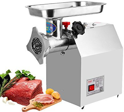 CGOLDENWALL 175kg/h Automatic Meat Grinder and Sausage Maker Full 304 Stainless Steel Meat Mincer Cutter (220V)