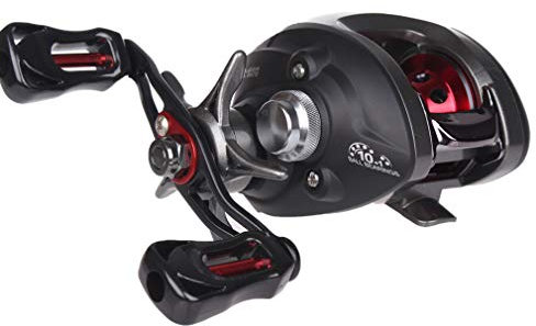 Diwa Baitcasting Angelrollen Salzwasser Süßwasser Spincasting Rollen Kohlefaser Drag 18 LBS 12 + 1 Geschirmte Edelstahlkugellager Baitcasters Spule Sport Baitcast Rolle