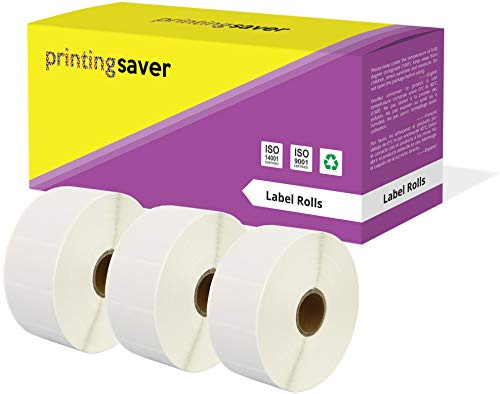 Printing Saver 38 x 25 mm 3 Thermodirekt-Etiketten (2000 Stück/Rolle, weiß) kompatibel für Zebra Toshiba Citizen Sato Intermec Datamax CAB Eltron Godex Orion UPS Wasp Etikettendrucker