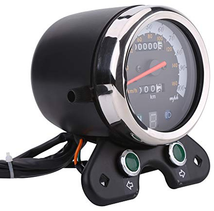 Motorcykelhastighetsmätare, universell motorcykel dubbel mätare hastighetsmätare hastighetsmätare växel digital display varvräknare