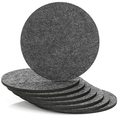 COM-FOUR® 8X Posavasos de Fieltro - Protectores de Mesa de Fieltro Resistente - Base para Macetas, Vasos, Cuencos y jarrones - Tapete Protector Redondo para Mesas y Muebles Ø 15 cm