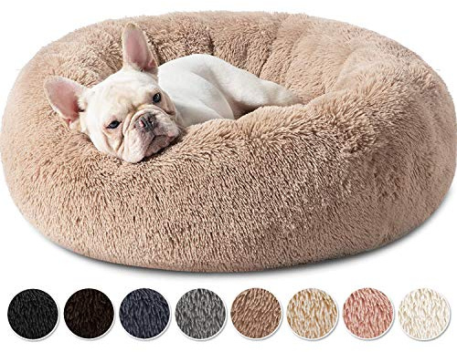 Yurun Hundebett, Hundebett flauschig Hundesofa Katzenbett rund, (8 Farben und 9 Größen wählbar), Bezug abnehmbar und maschinenwaschbar, flauschig rund für Katzen und Hunde