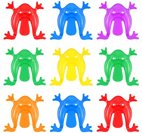 STOBOK 24Pcs Springen Frosch Springenden Frosch Spielzeug Jump Springen Spielzeug Finger Drücken Spielzeug für Kinder Neuheit Frösche Spielzeug (Gelegentliche Farbe)