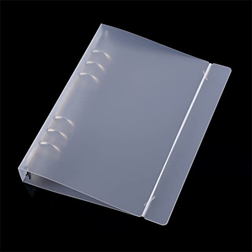 OTCRAFT A5 Ringbucheinband mit 6 Ringen, sauberes, transparentes weiches PVC, nachfüllbare Notizbuchhülle mit matter Oberfläche für Stempel und Stanzschablonen