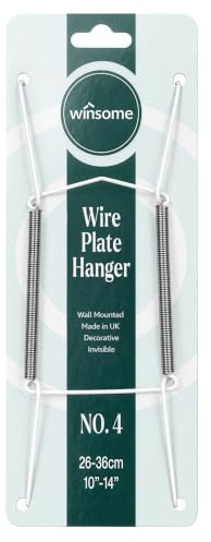 Colgadores Invisibles para Platos de Pared, Soportes Decorativos, Ganchos de Resorte para Colgar (Blancos) (25 x 36 cm)