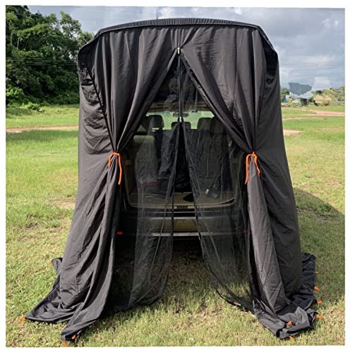 SA&MC SUV Tent Tailgate Shelter Privacy water repellent Black Portable Changing Room for Biking Toilet Shower Sleeping Beach Swimming L:W:H:4.9ft:4.9ft:7.5ft 6pcs Pegs, 4.9ftx4.9ftx7.5ft (TGTent2022)
