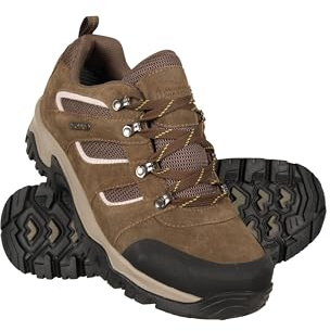 Mountain Warehouse Voyage Chaussures Imperméables pour Homme - Bottes de randonnée Waterproof légères, Bottes de Marche étanches Chaudes - Montagne, Rando, été Marron 43