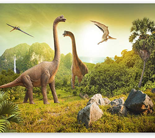murando - Vlies Fototapete Kinderzimmer 250x175cm - Foto Tapete Schlafzimmer Wohnzimmer Moderne Vliestapete XXL Wandtapete Motivtapeten 3d Effekt Wand Dekoration - Kindertapete Dinosaur Tiere