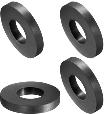 QUARKZMAN 4pcs Entretoises en Caoutchouc, Rondelles Caoutchouc Anti-Vibration Épaisses Amortisseur Coussins Maison Réparation, 70mm Diamètre Extérieur, 33mm Diamètre Intérieur, 10mm Hauteur