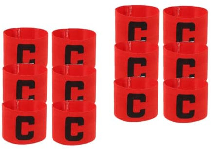 PAMINGONO 12stücke Teiliges Kapitänsarmbänder Für Fußballmannschaften Einstellbare Armbinde Leuchtendem Für Outdoor-Sport Und Wettbewerbe