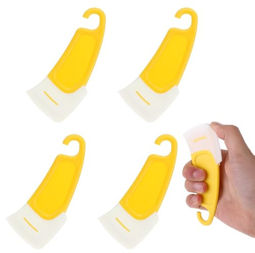 JJUNW 4 Pcs Kitchen Food Grade Silicone Spatula, 3D Printer Silicone Removal Spatula Scraper Tools, Pot Scrapers for Kitchen for Resin Transfer and Protect for Cleaning Dishes Pots Pans