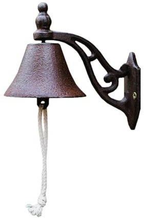 Dinnerglocke | Dekorative Türglocke Vintage Wandglocke – Retro Vintage Glocke aus Seil zum manuellen Aufhängen für Garten, Kirche und Haus