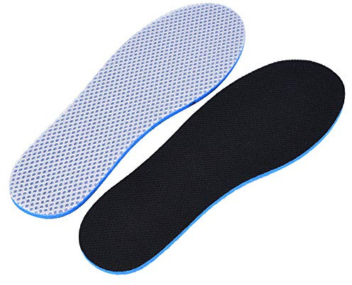 Svamp Bekväma Skor Innersula Snug Sneaker Insatskudde för Promenader, Vandring, Klättring, Bollspel och Daglig Användning med Grått Tygmaterial Som Passar de Flesta Skor (43-44)