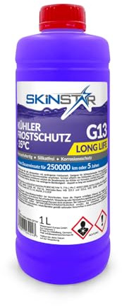 SkinStar gebrauchsfertiger Kühlerfrostschutz -35°C | G11 | G12 | G13 | Kühlflüssigkeit | Kühlmittel | Antifreeze Frostschutz Auto | Autochemikalien (1l, G13)