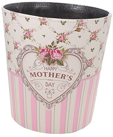 Cabilock Poubelle En Cuir De Capacité 10 L Élégante Et Décorative Motif Floral Pour La Maison Le Bureau La Salle De Classe