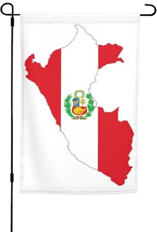 Bandera de Perú con impresión de mapas para decoración de jardín, bonita bandera de exterior, bandera de doble cara, decoración de patio